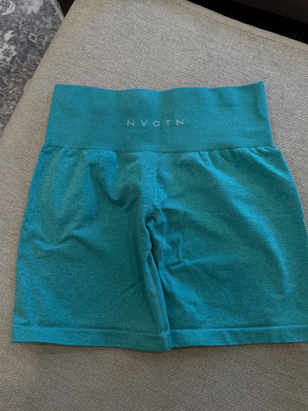 High-Waist Teal Women's Stretch Shorts